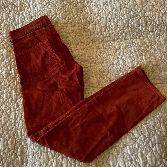 JCrew 250 Tapered Leg Corduroy in Rust NWT